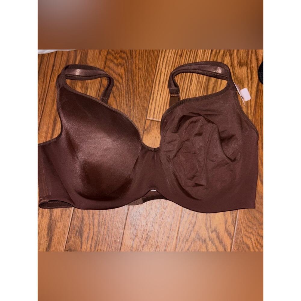 brown Cacique satin underwire bra 44 DD NEW WITH TAGS
